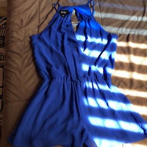 Cobalt blue mesh romper